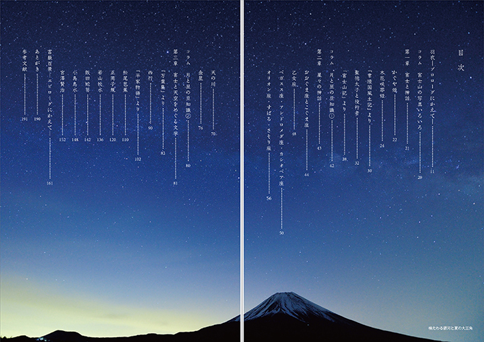 Sora Fuji – The moon, stars and Mount Fuji